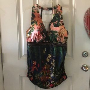 EUC Floral Tankini Size 44DDD